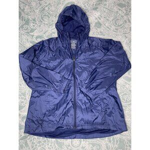 LL Bean Vintage Waterproof‎ Windbreaker Blue Full Zip XL
